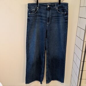 Paige Women's Anessa High Waist Wide Leg Jeans Size 33 Petite